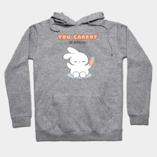 Funny Pun Rabbit, You carrot be serious! Hoodie